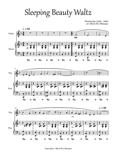 Sleeping Beauty Waltz - Once Upon A Dream (arr. Marie-Ève Mainguy)