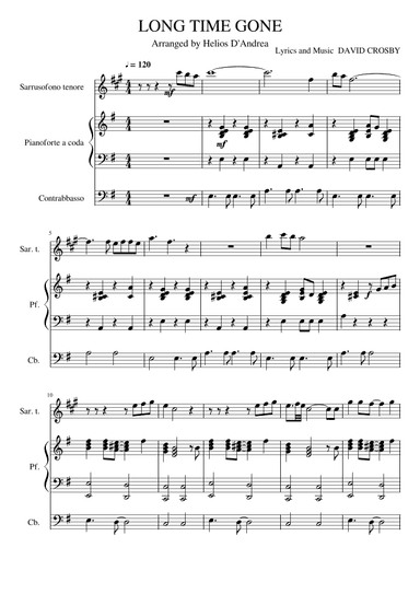 Long Time Gone (arr. Helios D'Andrea)