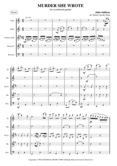 Murder, She Wrote (arr. Sjoerd van der Veen)