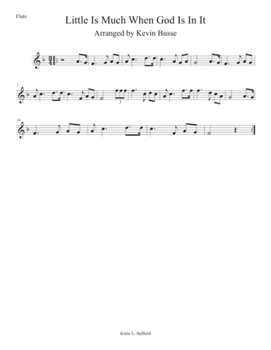 Little Is Much When God Is In It - Flute (arr. Kevin Busse)