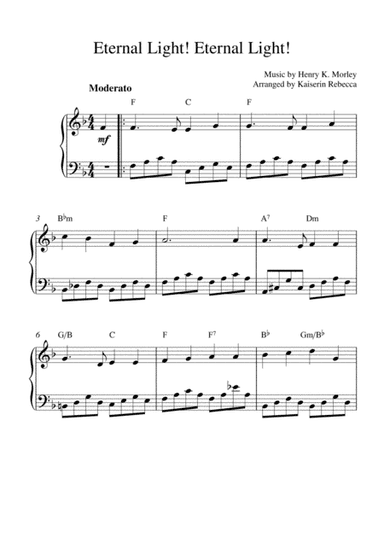 Eternal Light! Eternal Light! (piano solo with chords) (arr. Kaiserin Rebecca)