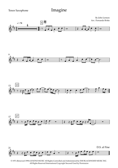 Imagine (arr. Fernando Britto)