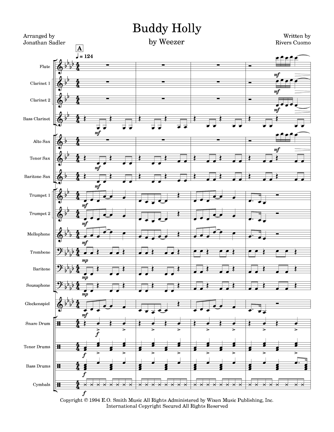 Buddy Holly (arr. Jonathan Kenneth Sadler)