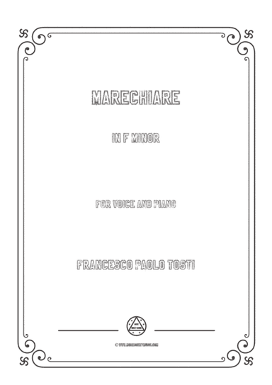 Tosti-Marechiare in f minor,for Voice and Piano (arr. MSM)