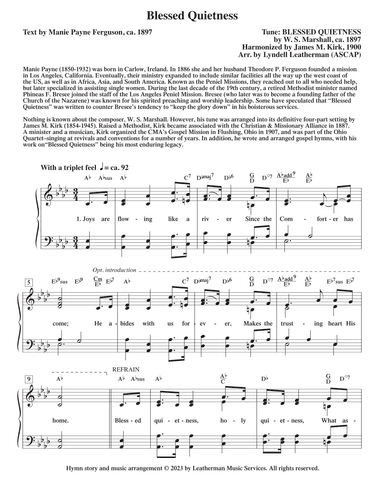 Blessed Quietness (arr. Lyndell Leatherman)