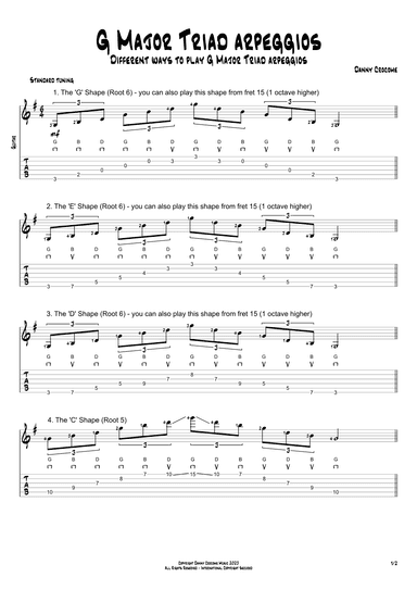 G Major Triad Arpeggios (5 Ways to Play)