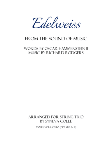Edelweiss (arr. Syneva Colle)