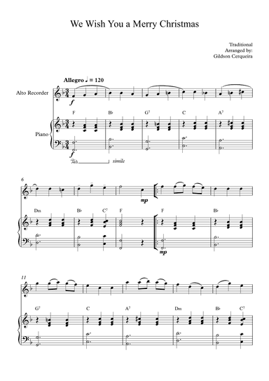 We Wish You a Merry Christmas (arr. Gildson Cerqueira)