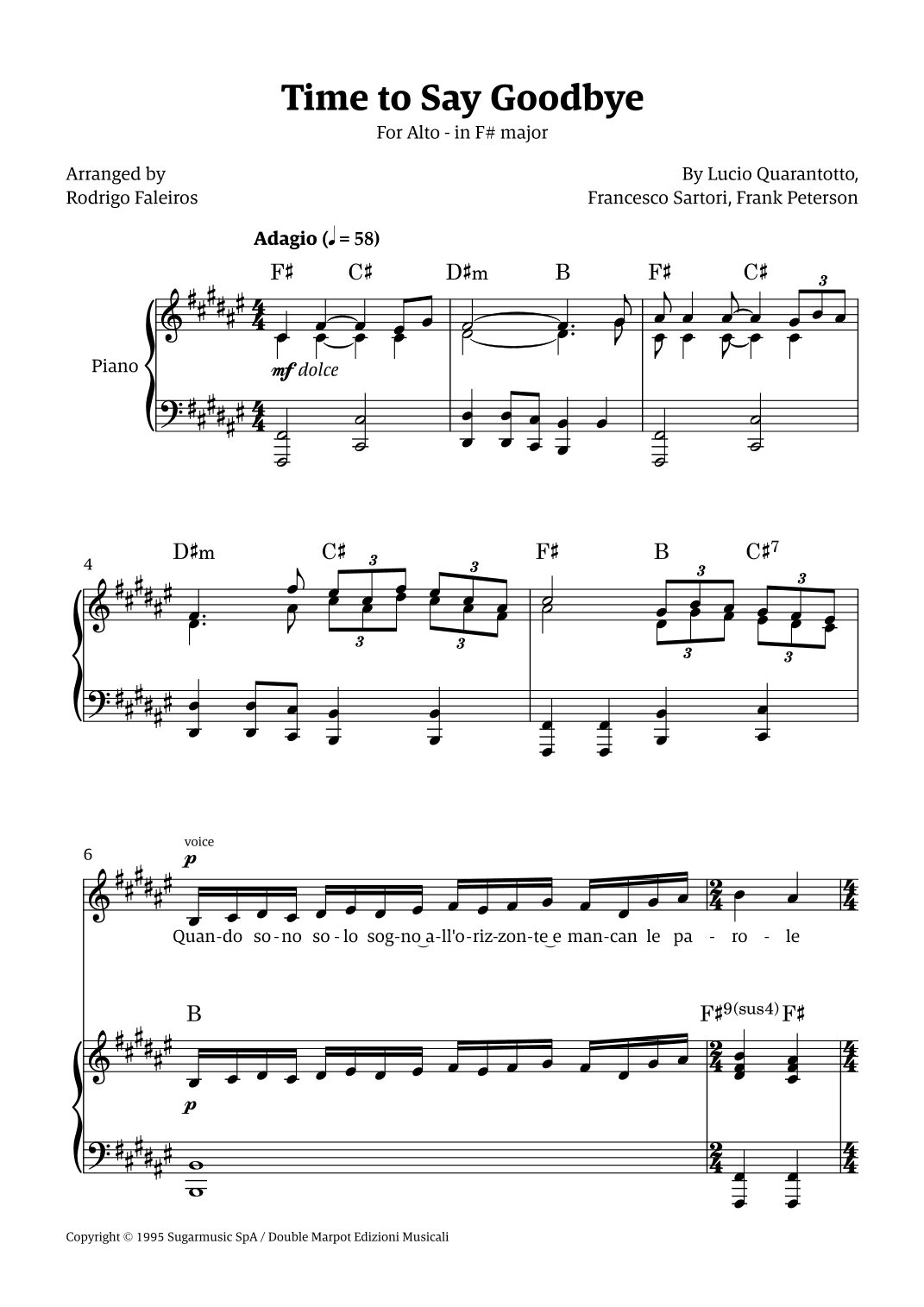 Time To Say Goodbye (arr. Rodrigo Faleiros)