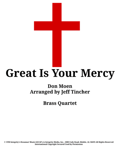 Great Is Your Mercy (arr. Jeff Tincher)