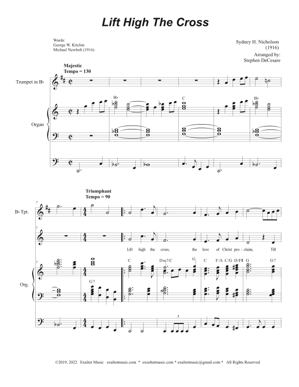 Lift High The Cross (Unison choir) (arr. Stephen DeCesare)