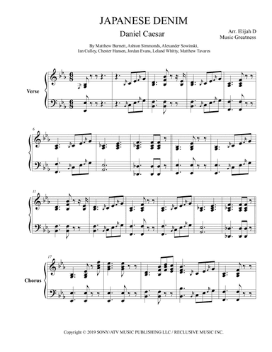 Japanese Denim (arr. Music Greatness)