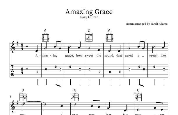 Amazing Grace (arr. Sarah Adams)
