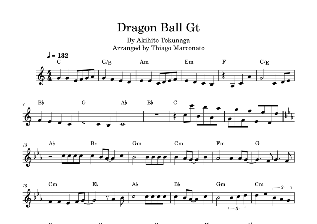 Dragon Ball Gt (arr. Thiago Marconato)