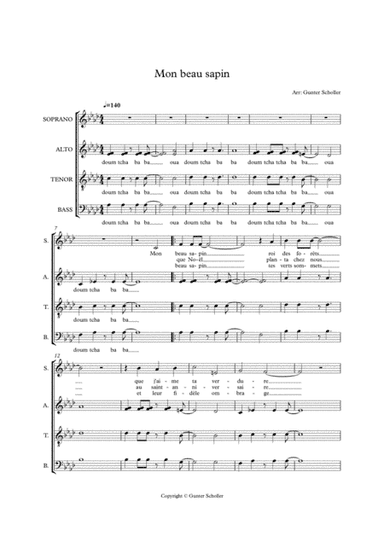 MON BEAU SAPIN (arr. Gunter Scholler)