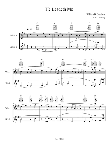He Leadeth Me (Guitar Duet) (arr. B. C. Dockery)
