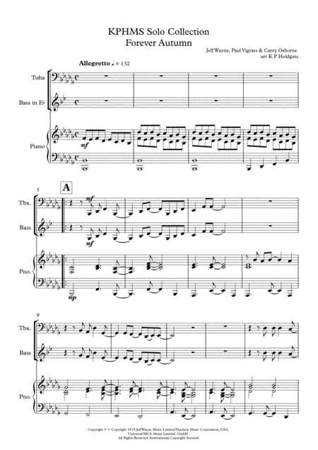 Forever Autumn (arr. Kevin P Holdgate)
