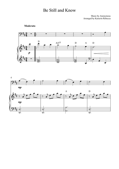 Be Still and Know (arr. Kaiserin Rebecca)