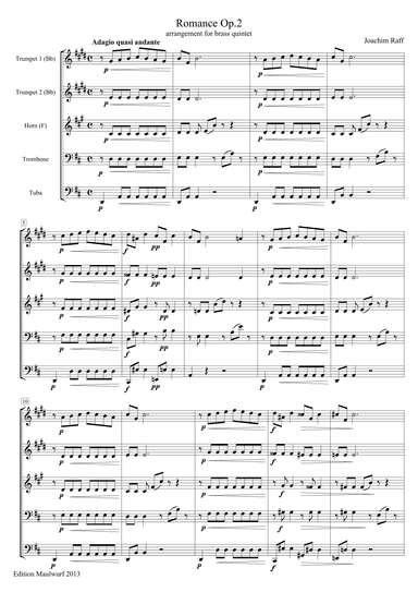 Romance Op.2 (arr. Edition Maulwurf)
