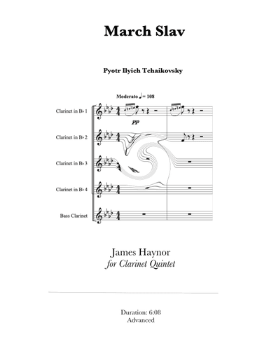 March Slav for Clarinet Quintet (arr. James Haynor)