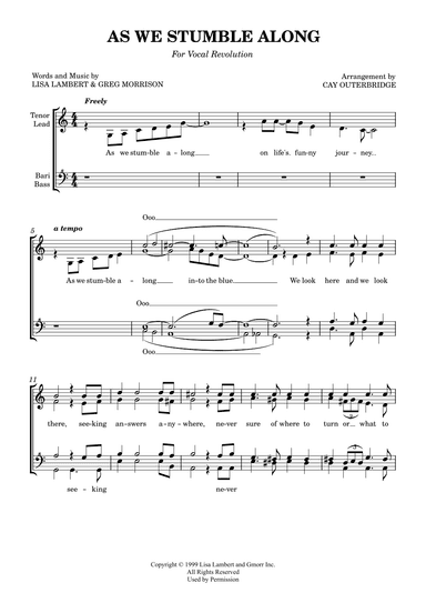 As We Stumble Along (arr. Cay Outerbridge)