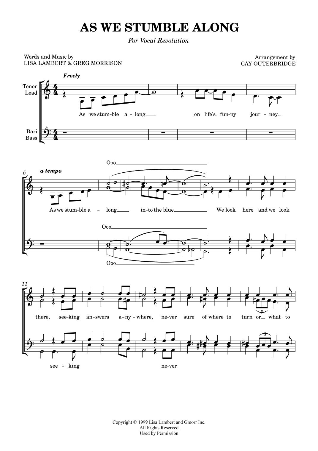 As We Stumble Along (arr. Cay Outerbridge)