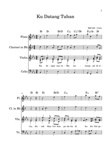 I Hear Thy Welcome Voice (arr. Angie Wiranata)