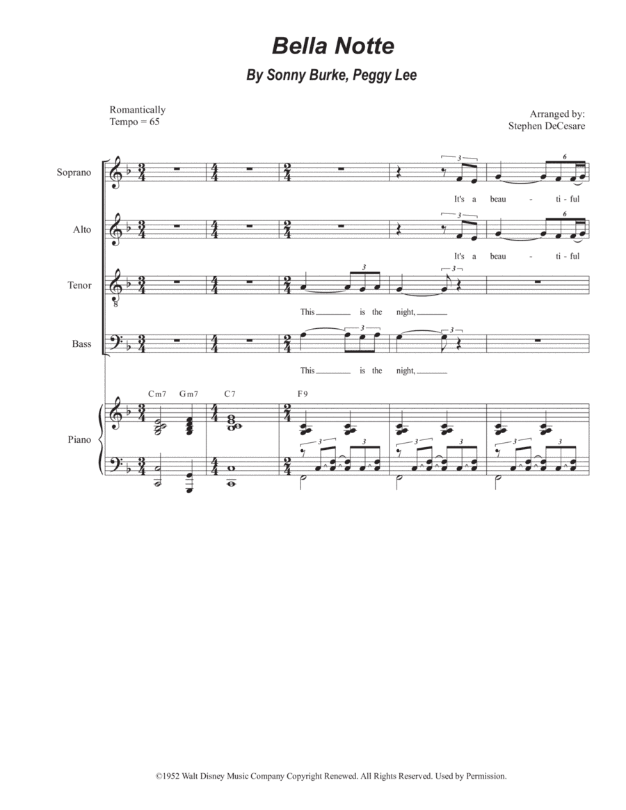 Bella Notte (arr. Stephen DeCesare)