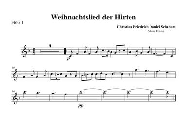 Schubart Christmas song of the shepherds (arr. Sabine Fenske)