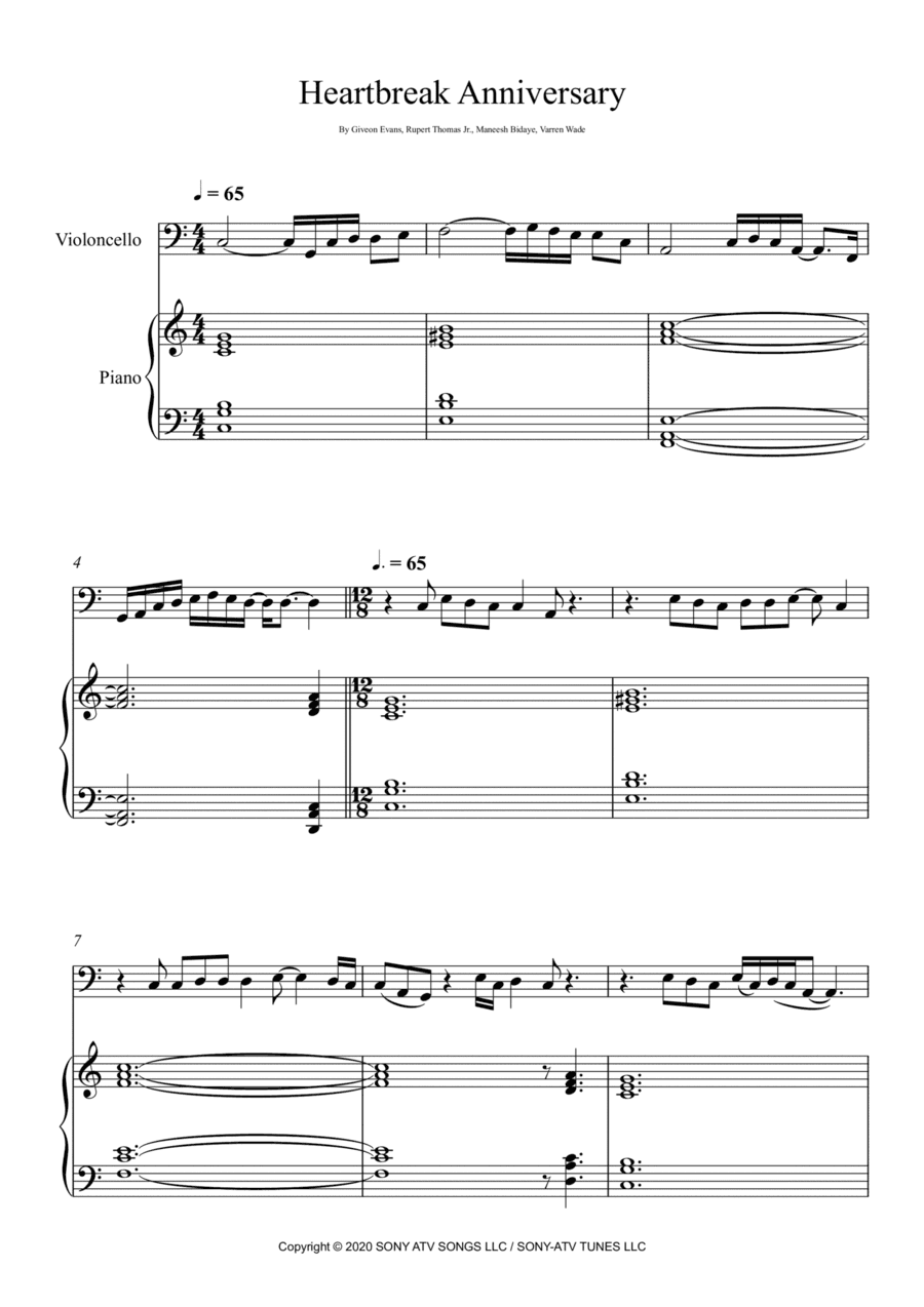 Heartbreak Anniversary (arr. André Laitano)