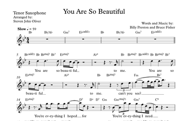 You Are So Beautiful (arr. Steven John Oliver)