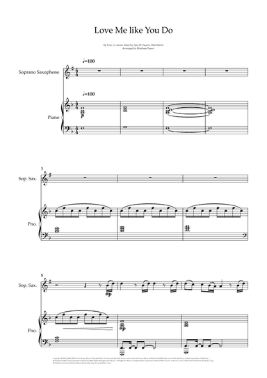 Love Me Like You Do (arr. Matthew pyeon)