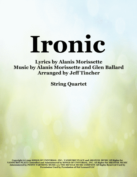 Ironic (arr. Jeff Tincher)