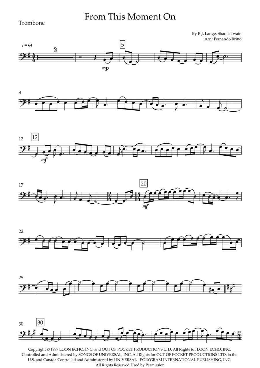 From This Moment On (arr. Fernando Britto)