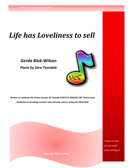 Life has Loveliness to Sell