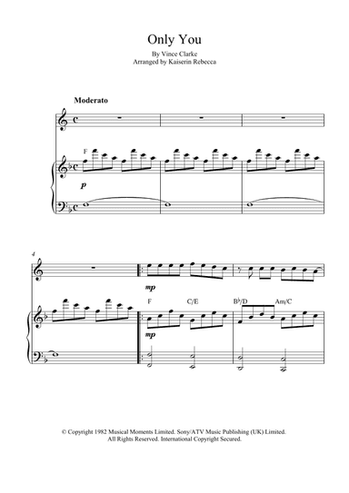 Only You (arr. Kaiserin Rebecca)