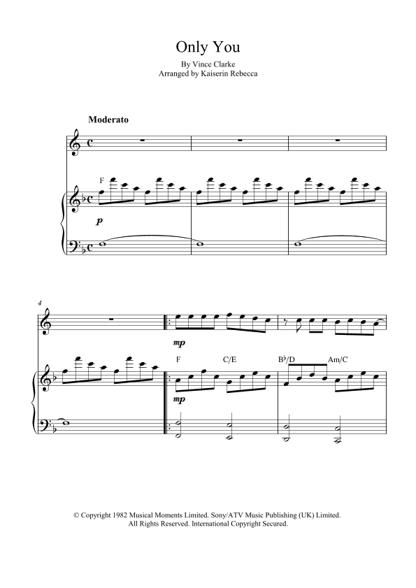 Only You (arr. Kaiserin Rebecca)