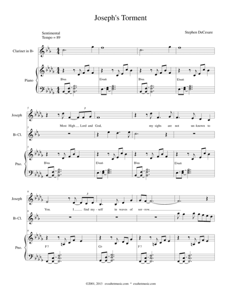 Joseph's Torment (Vocal Solo)