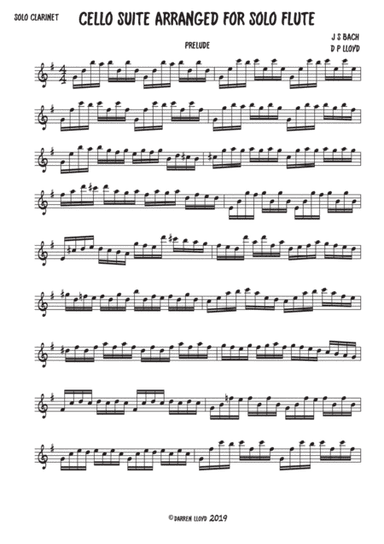 Cello Suite for solo Clarinet (arr. Darren Lloyd)