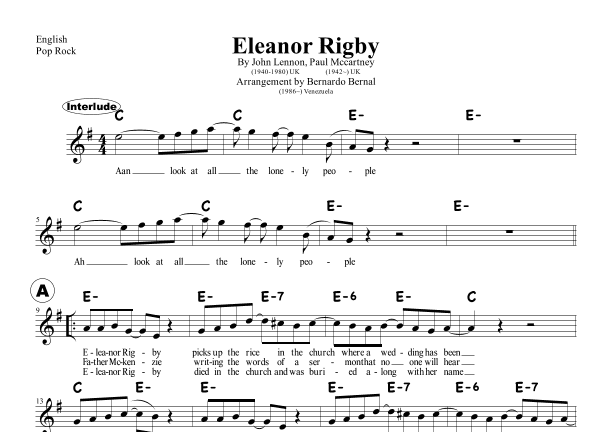 Eleanor Rigby (arr. Bernardo Bernal Hidalgo)