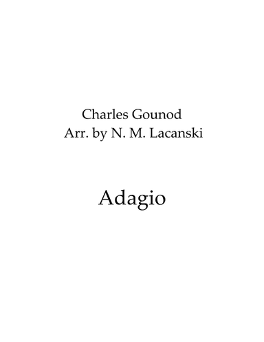 Adagio (arr. Nick M Lacanski)