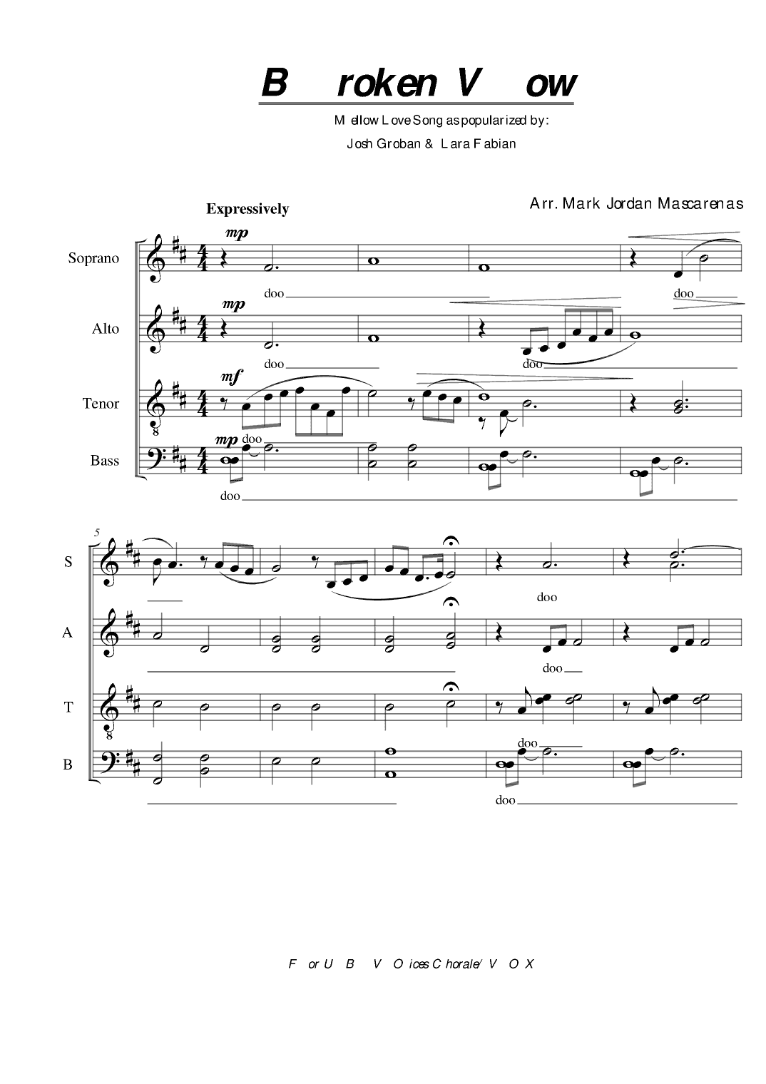 Broken Vow (arr. Mark Jordan Mascarenas)