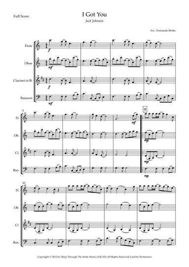 I Got You (arr. Fernando Britto)