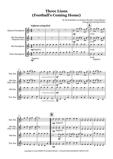 Three Lions (arr. Kayleigh Huelin)