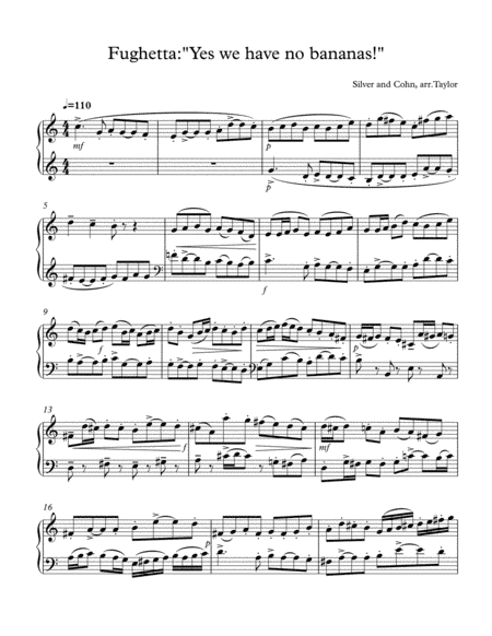 Banana Fugue (arr. Paul Taylor)