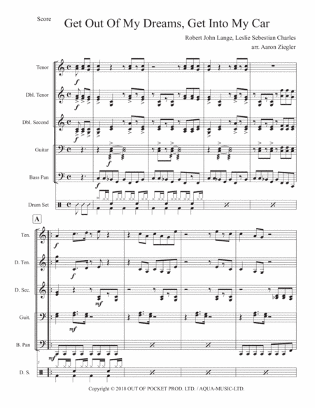 Get Out Of My Dreams, Get Into My Car (arr. Aaron Ziegler)