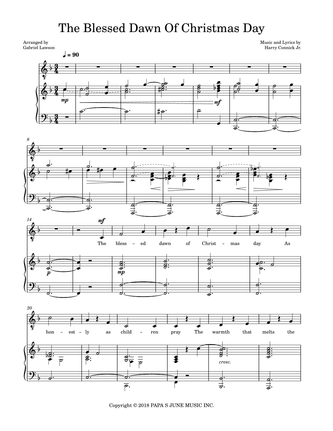 The Blessed Dawn Of Christmas Day (arr. Gabriel Lawson)