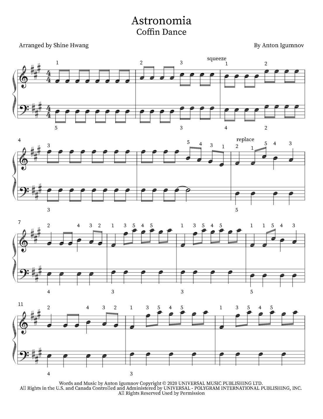 Astronomia (arr. Shine Hwang)