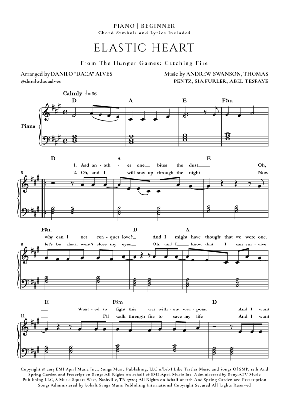 Elastic Heart (arr. Danilo "Daca" Alves)