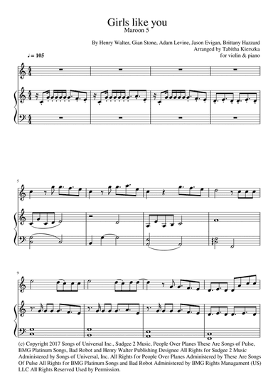 Girls Like You (arr. Tabitha Kierszka)